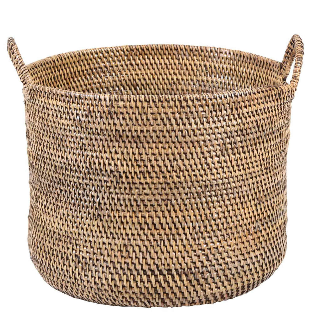 Rattan Korb Elie Braun mit Henkel
