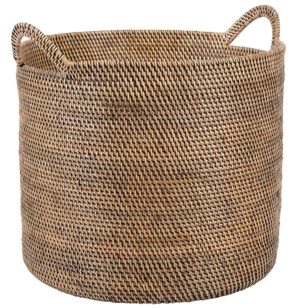 Rattan Korb Elie Braun mit Henkel