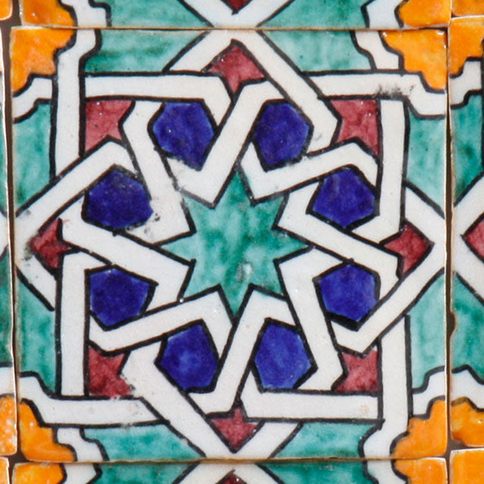 Handbemalte Fliese – Maurisches Marrakesch Stil
