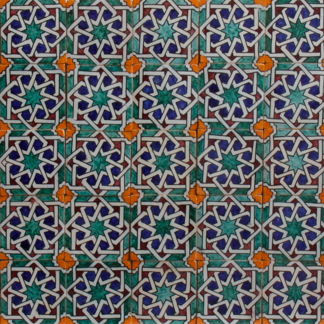 Handbemalte Fliese – Maurisches Marrakesch Stil