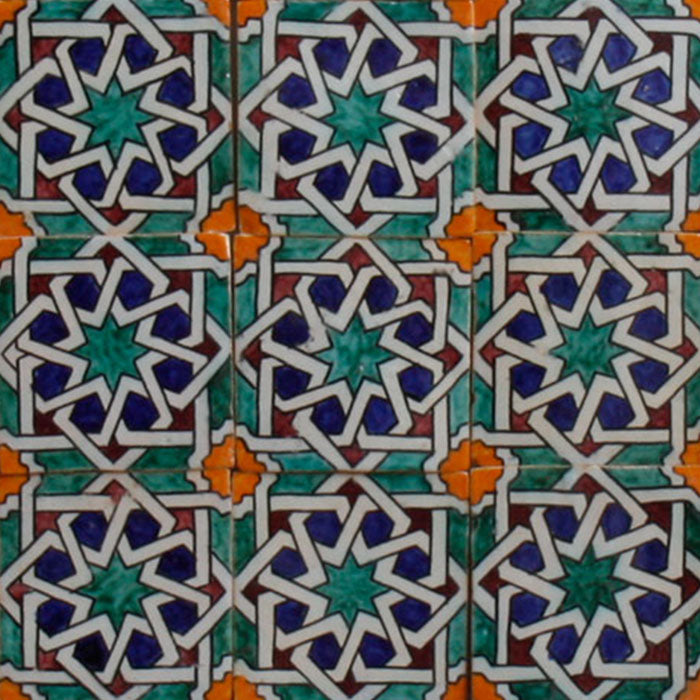 Handbemalte Fliese – Maurisches Marrakesch Stil