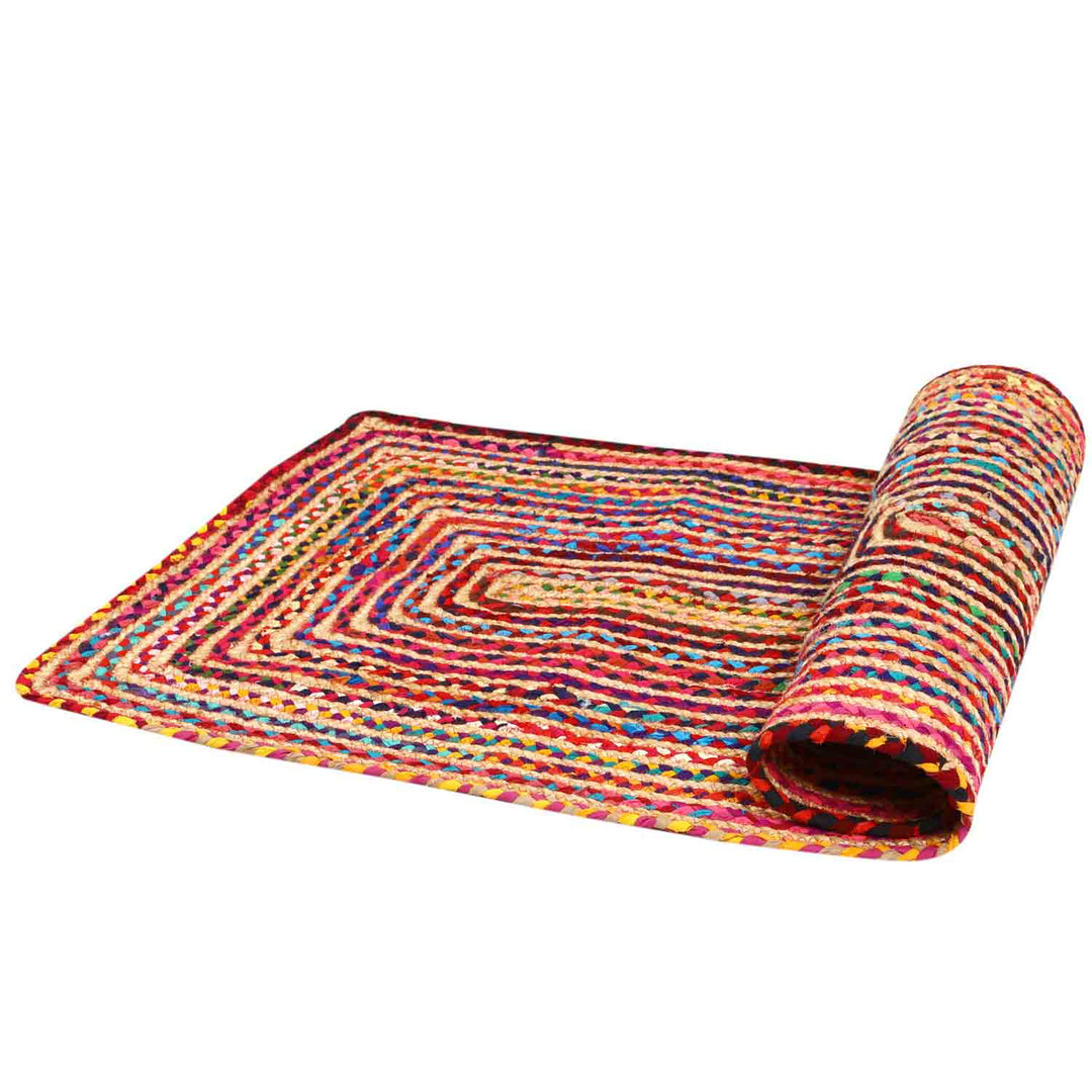 Jute Teppich Esha bunt