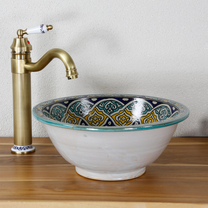 Keramik Aufsatzwaschbecken Rund