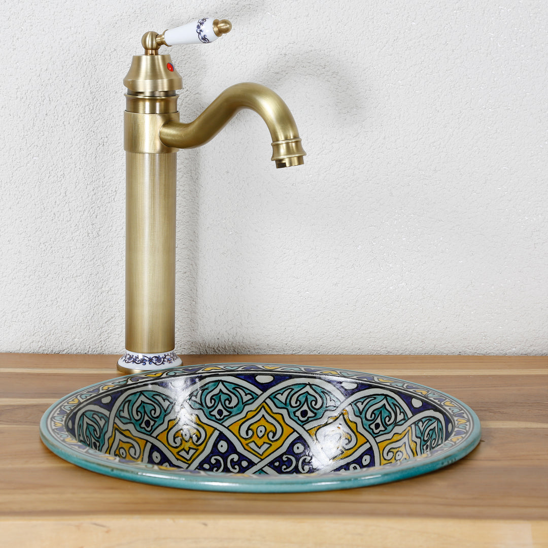 Keramik Aufsatzwaschbecken Rund