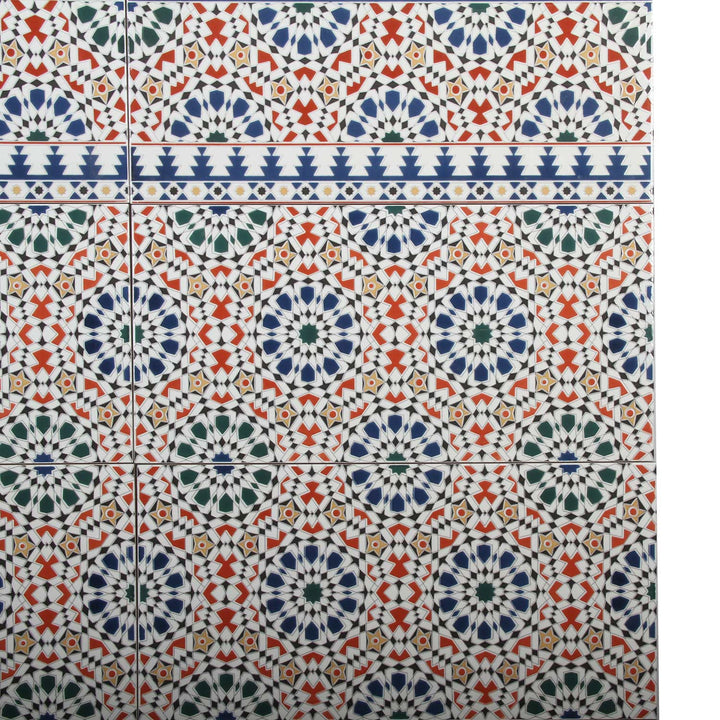 Marokkanische Wandfliesen 50x25 cm – Mosaik