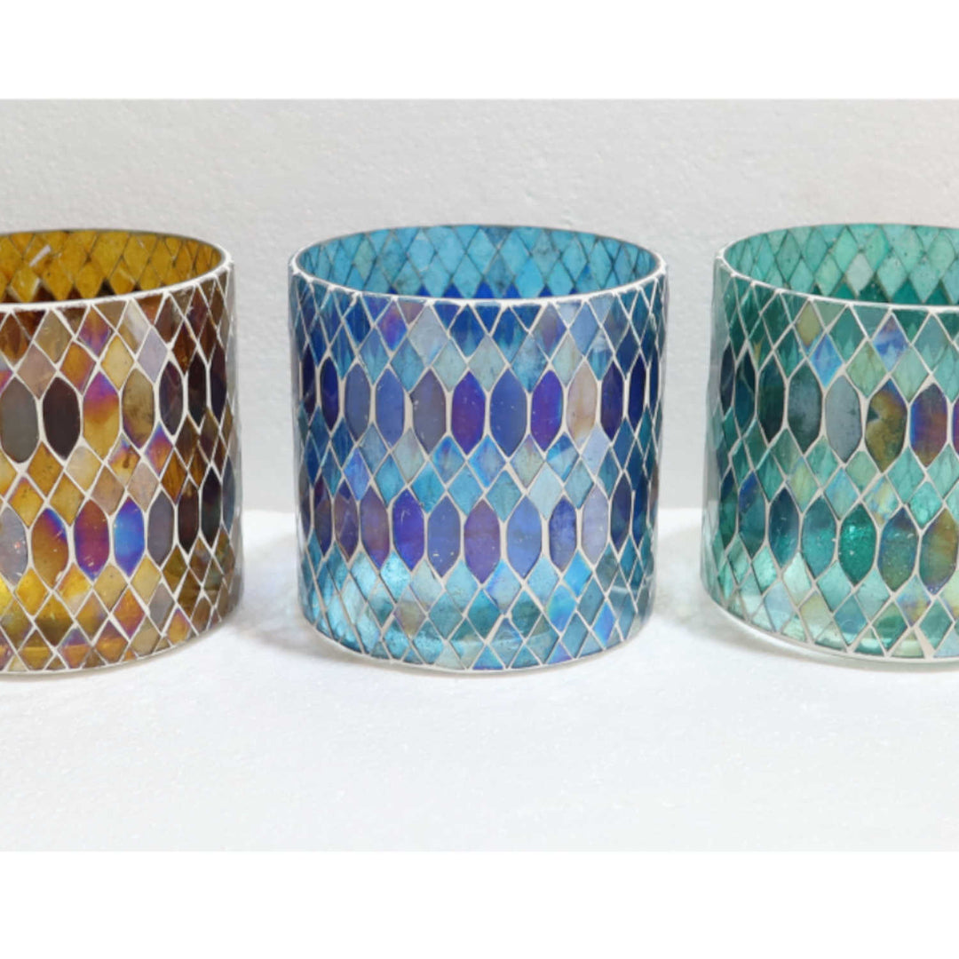 Marokkanisches Mosaik Windlicht Rayan M 5er Set