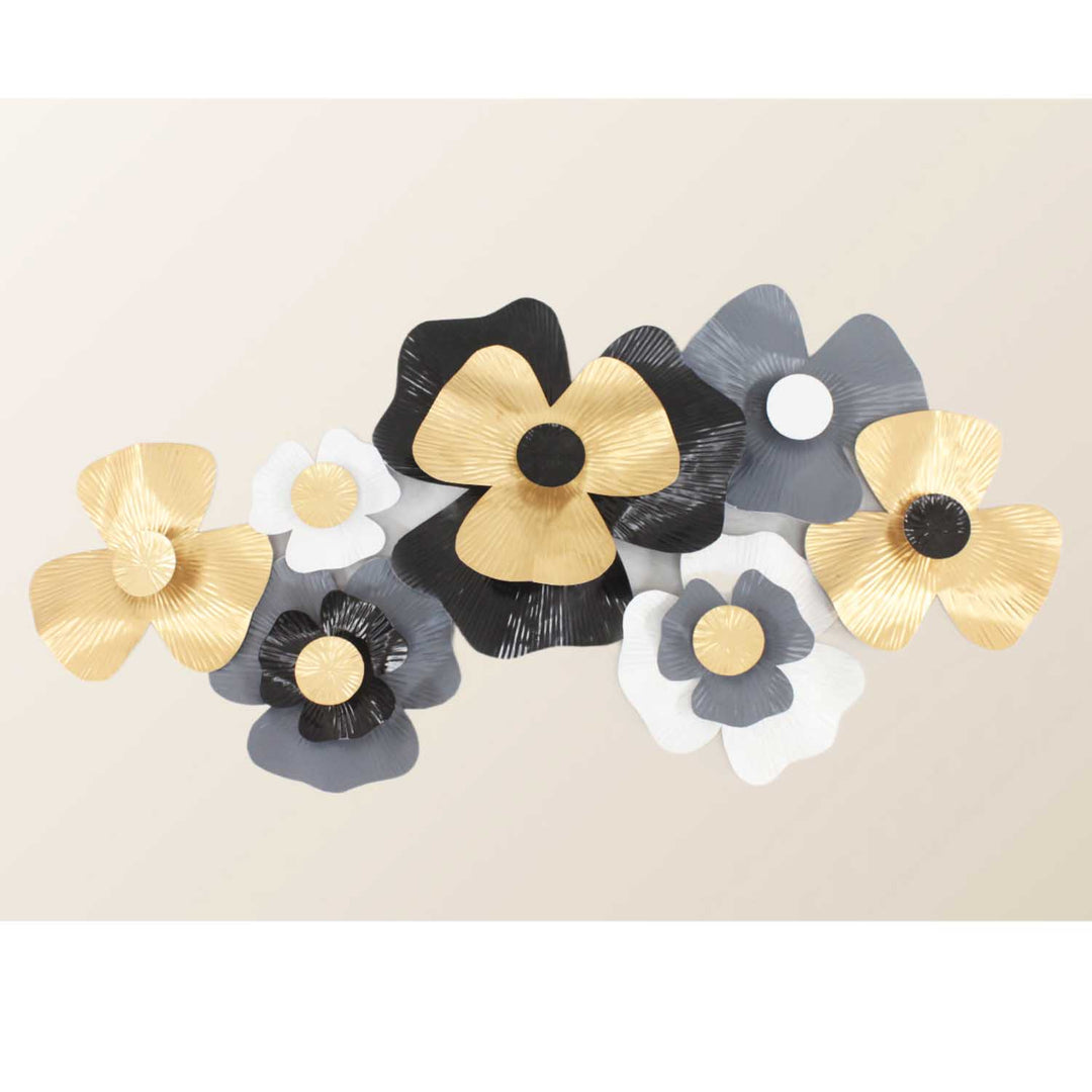 3D Metall Wanddeko Blume - 97 cm