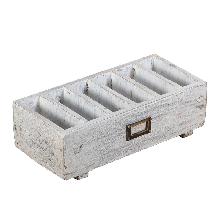 Schreibtisch Organizer mit 6 Fächern – Weiß
