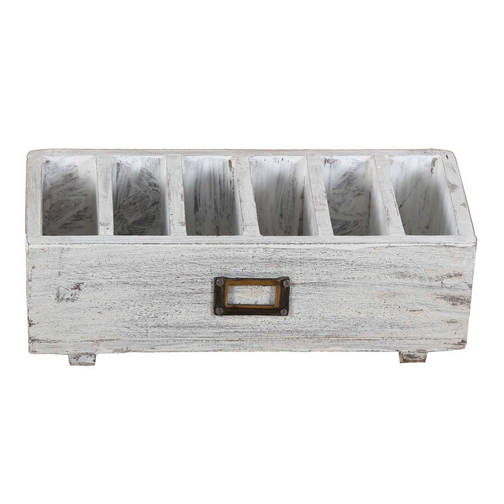 Schreibtisch Organizer mit 6 Fächern – Weiß