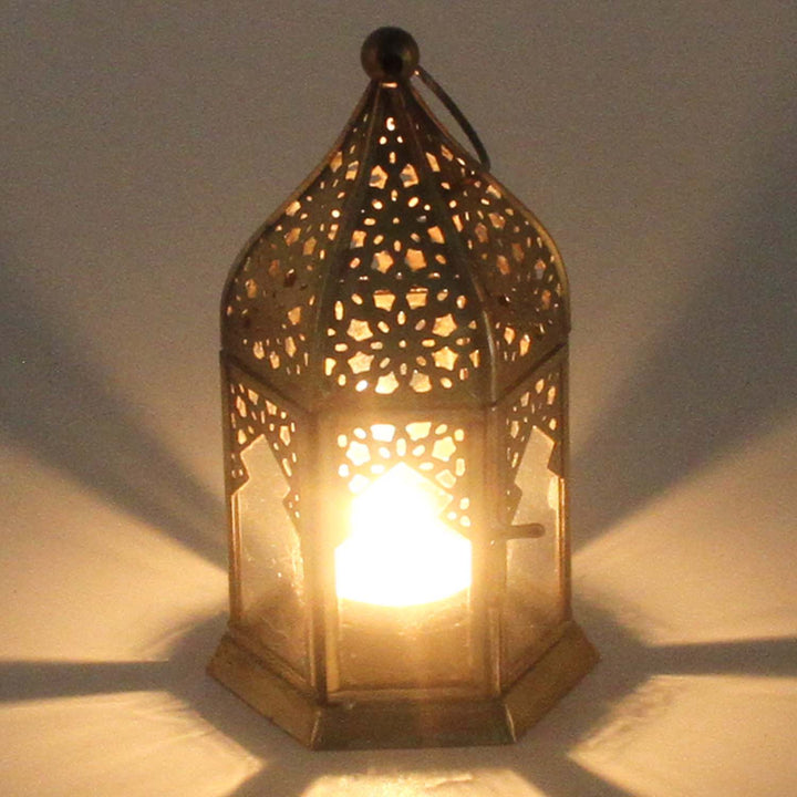 Orientalische Glas-Windlichter Nael Transparent 2er Set
