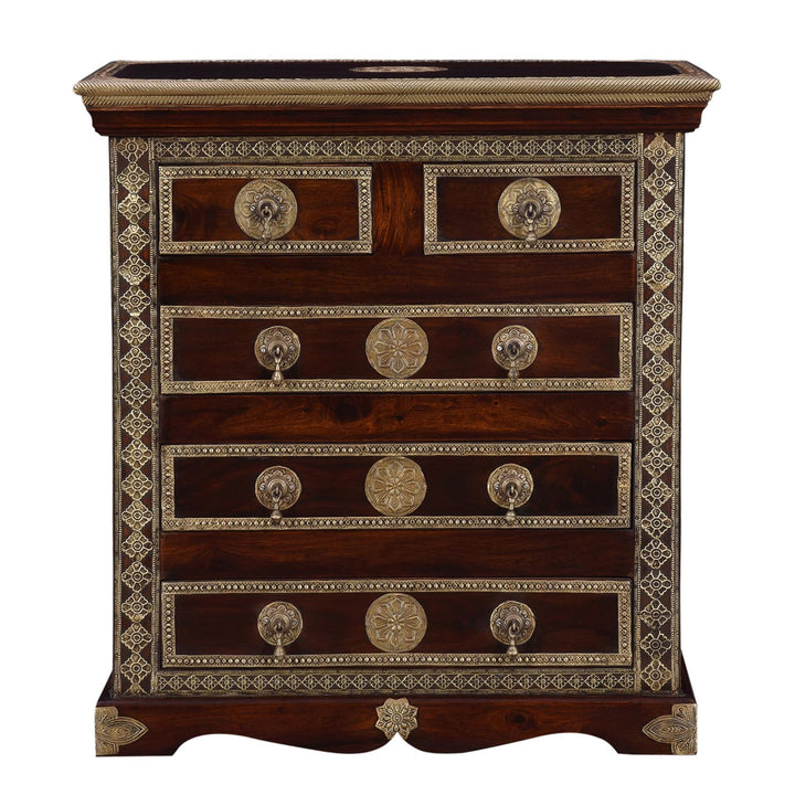 Orientalische Kommode Malek Braun