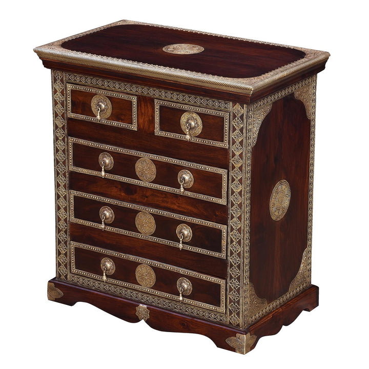 Orientalische Kommode Malek Braun