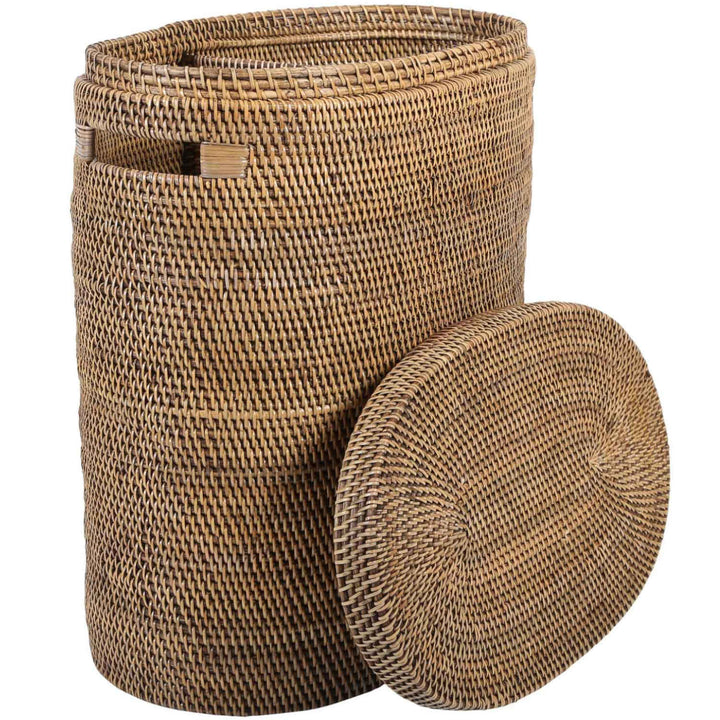 Rattan Wäschekorb Ela mit Deckel