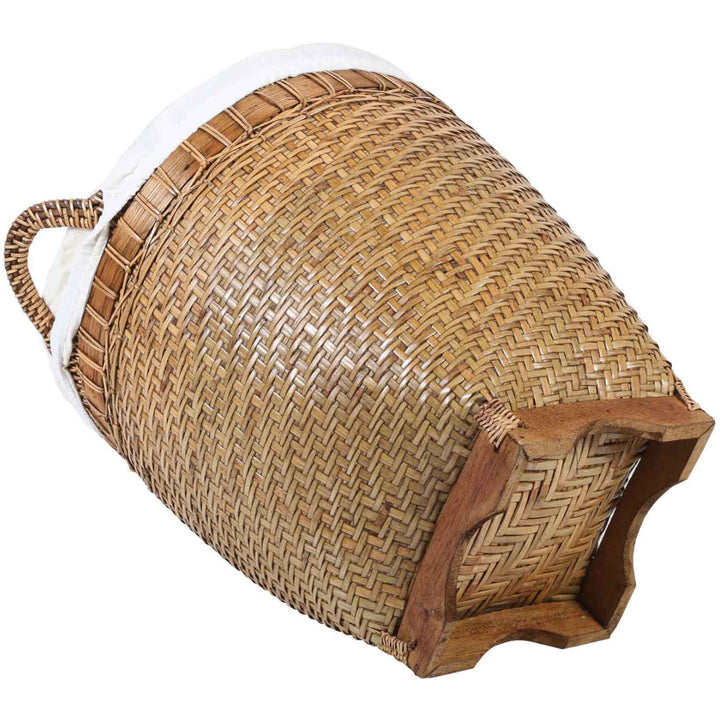 Rattan Wäschekorb Lea mit Henkel