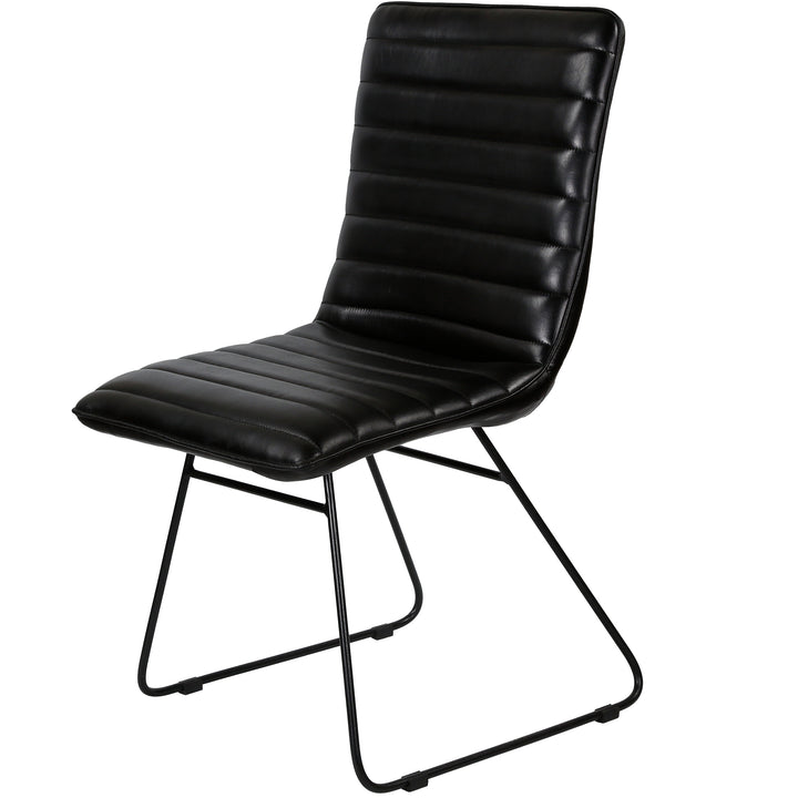 Esszimmerstuhl Leder Schwarz
