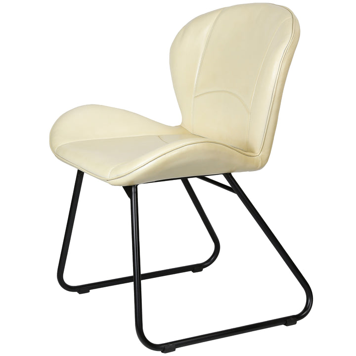 Lederstuhl Beige