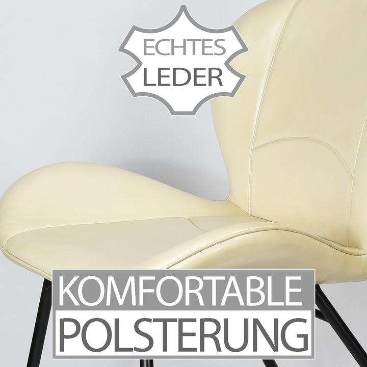 Lederstuhl Beige