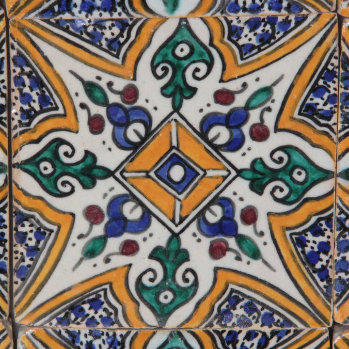 Handbemalte Fliese – Marrakesch Ornamentik