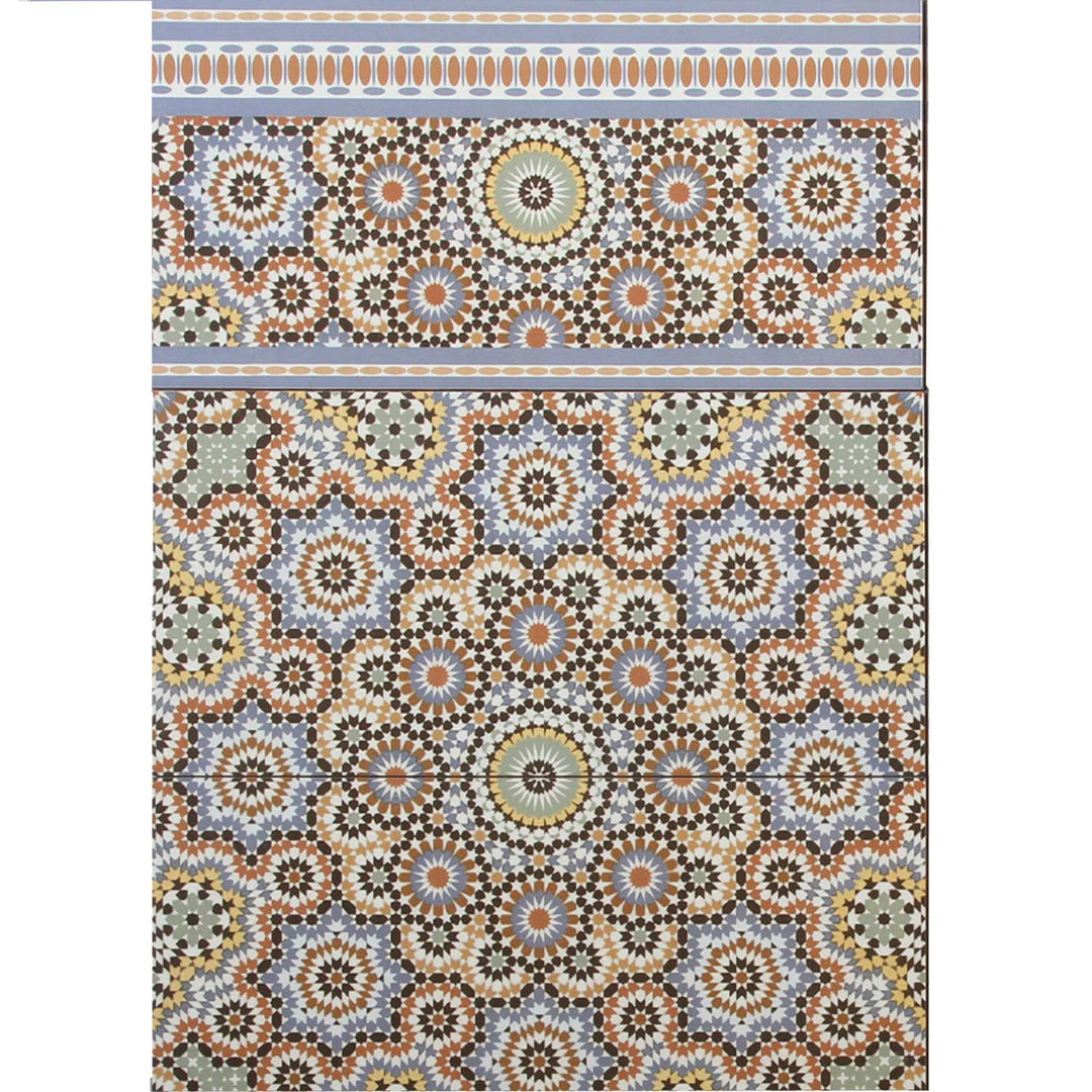 Marokkanische Wandfliesen 50x25 – Rosetten-Mosaik
