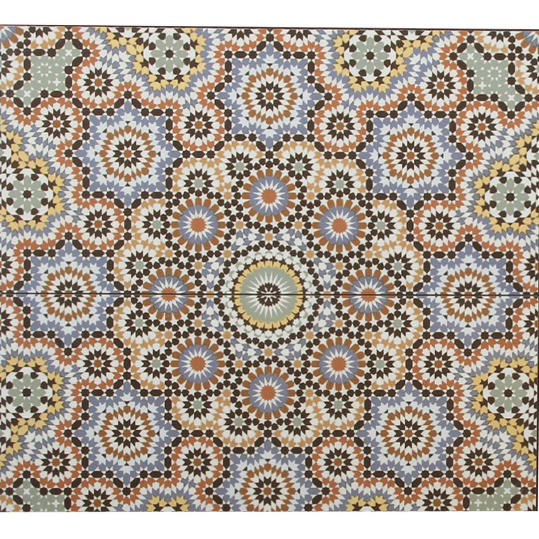 Marokkanische Wandfliesen 50x25 – Rosetten-Mosaik