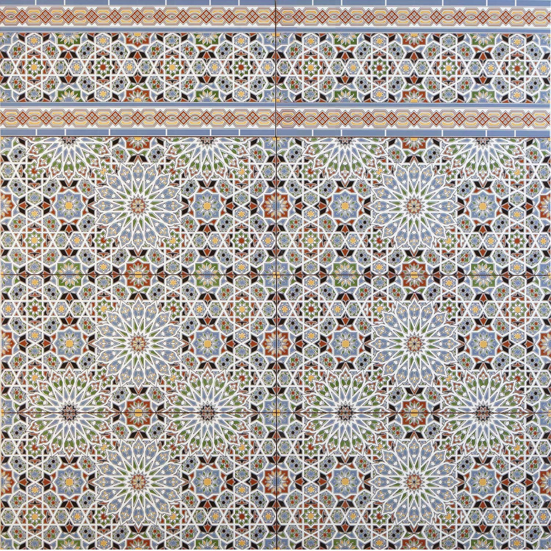 Marokkanische Wandfliesen 50x25 cm – Mosaik Muster