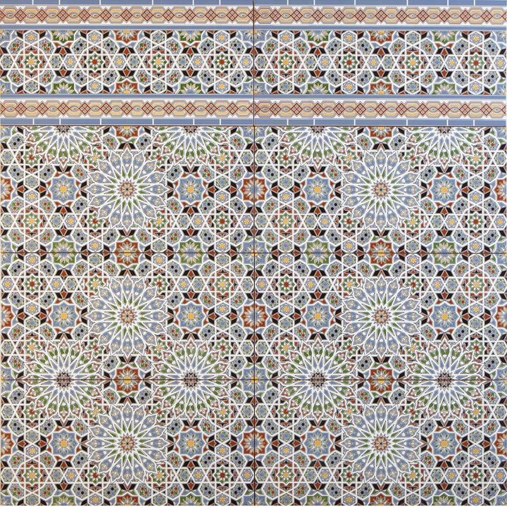 Marokkanische Wandfliesen 50x25 cm – Mosaik Muster