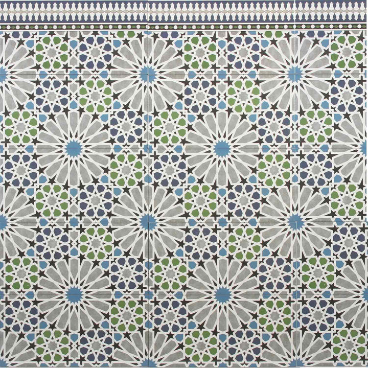 Marokkanische Wandfliesen 50x25 cm – Sternmosaik