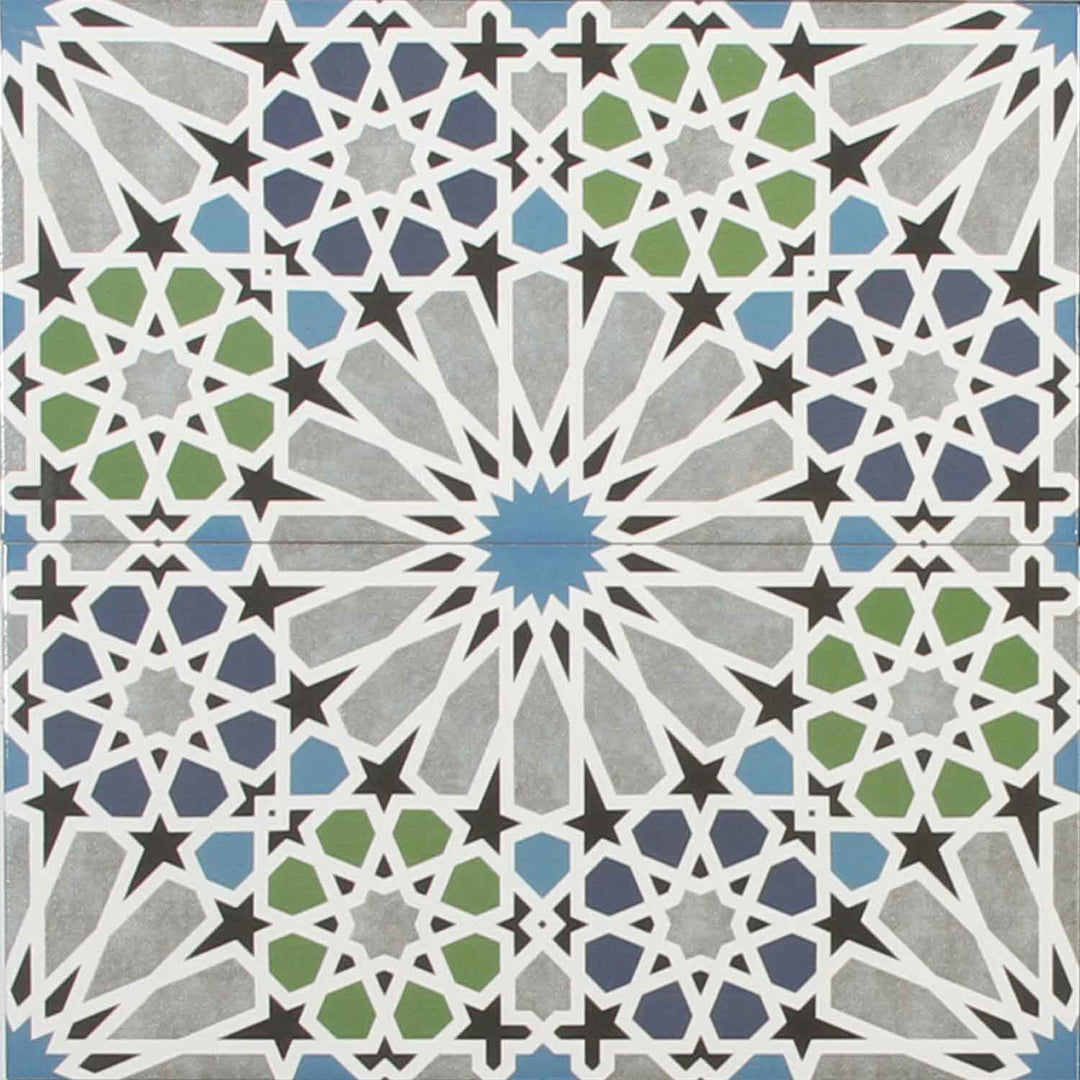 Marokkanische Wandfliesen 50x25 cm – Sternmosaik