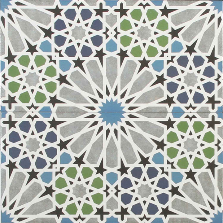 Marokkanische Wandfliesen 50x25 cm – Sternmosaik