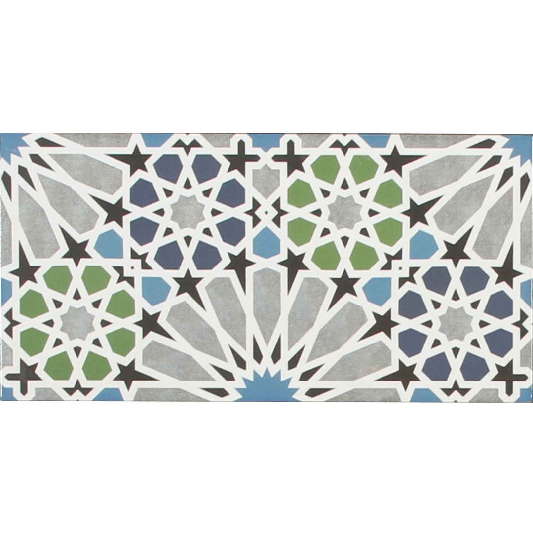 Marokkanische Wandfliesen 50x25 cm – Sternmosaik