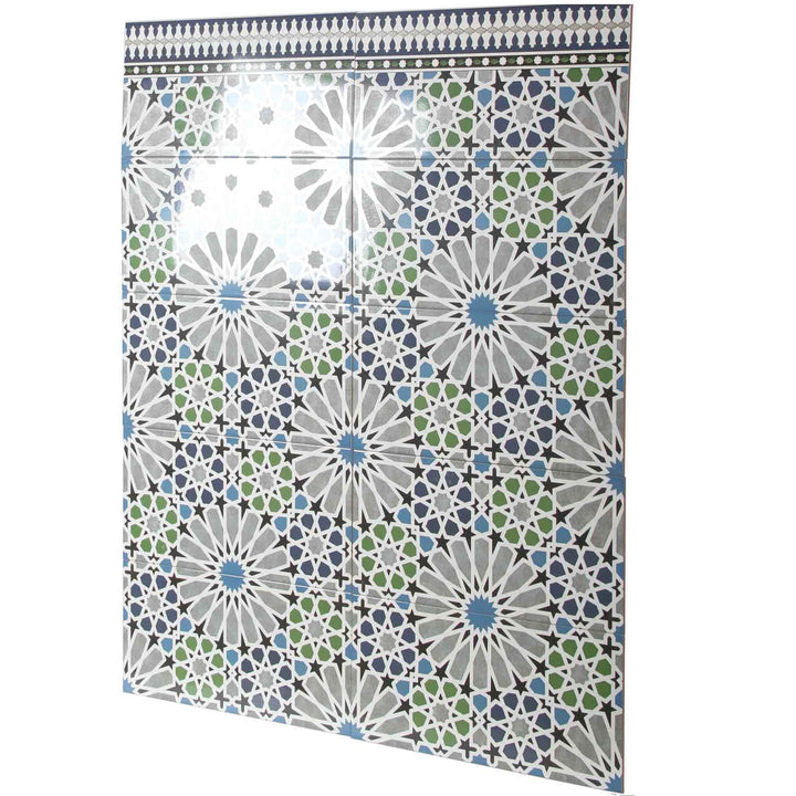 Marokkanische Wandfliesen 50x25 cm – Sternmosaik