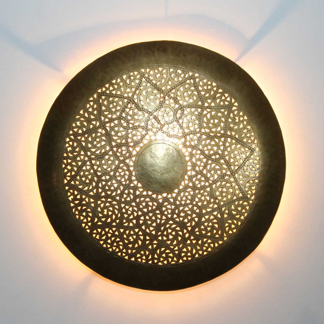 Messing-Wandlampe Hilal Klein