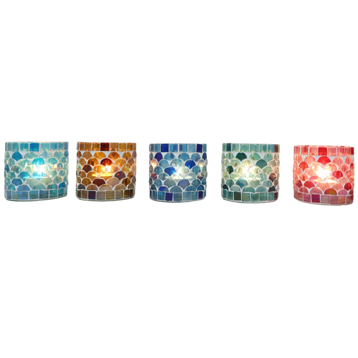 Orientalisches Mosaik Windlicht Athen S 5er Set