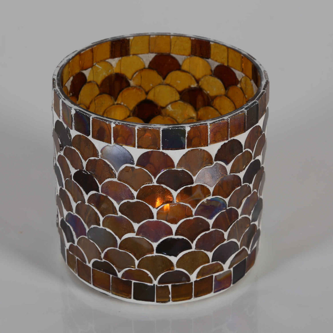 Orientalisches Mosaik Windlicht Athen Gelb