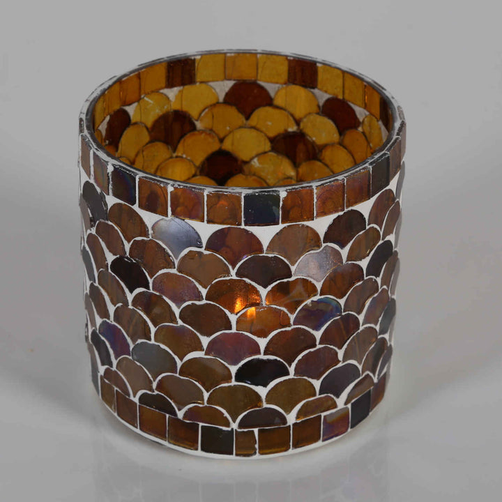 Orientalisches Mosaik Windlicht Athen Gelb