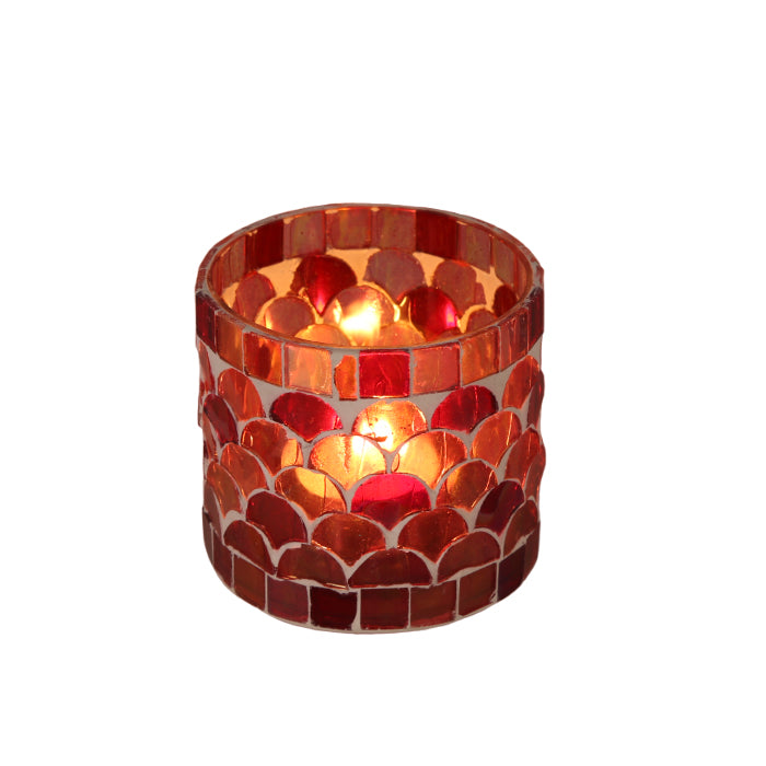 Orientalisches Mosaik Windlicht Athen Rot